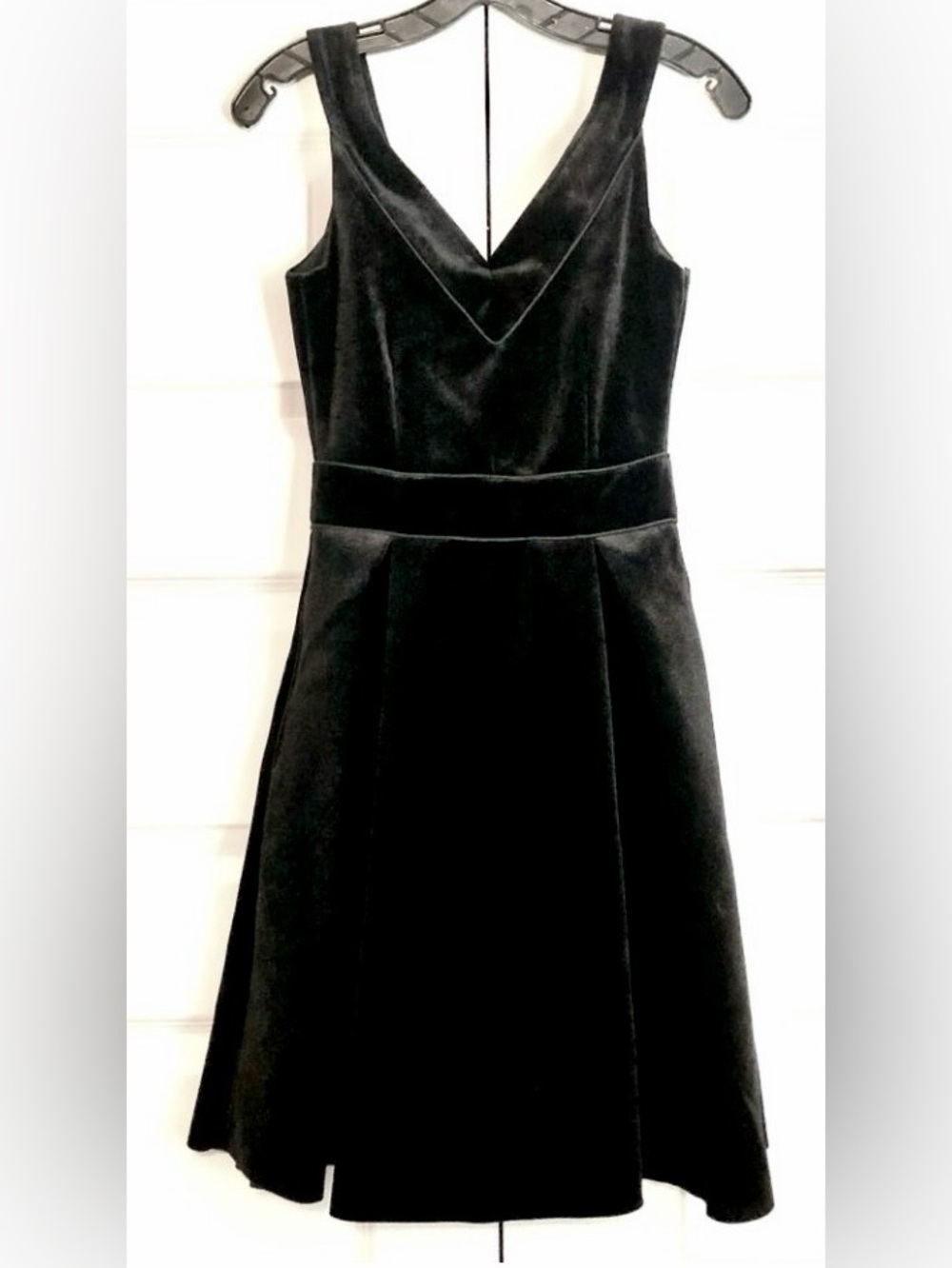 MAJE Reedness Velvet Fit and Flare Mini Dress Black S MSRP $480 NWT - Picture 7 of 13
